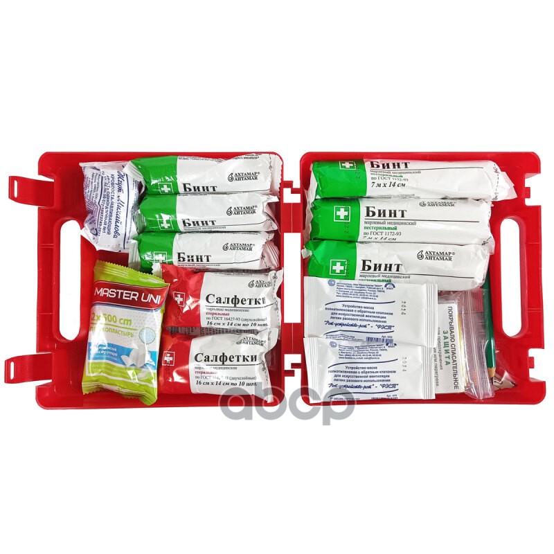 Аптечка ФЭСТ автомобильная по приказу 260Н (красный футляр) Кострома  Новый состав!