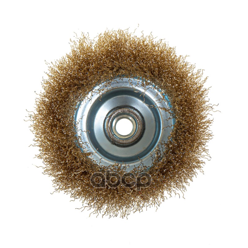 Щетка для УШМ чашка 125 мм, посадка M14, латунированная проволока