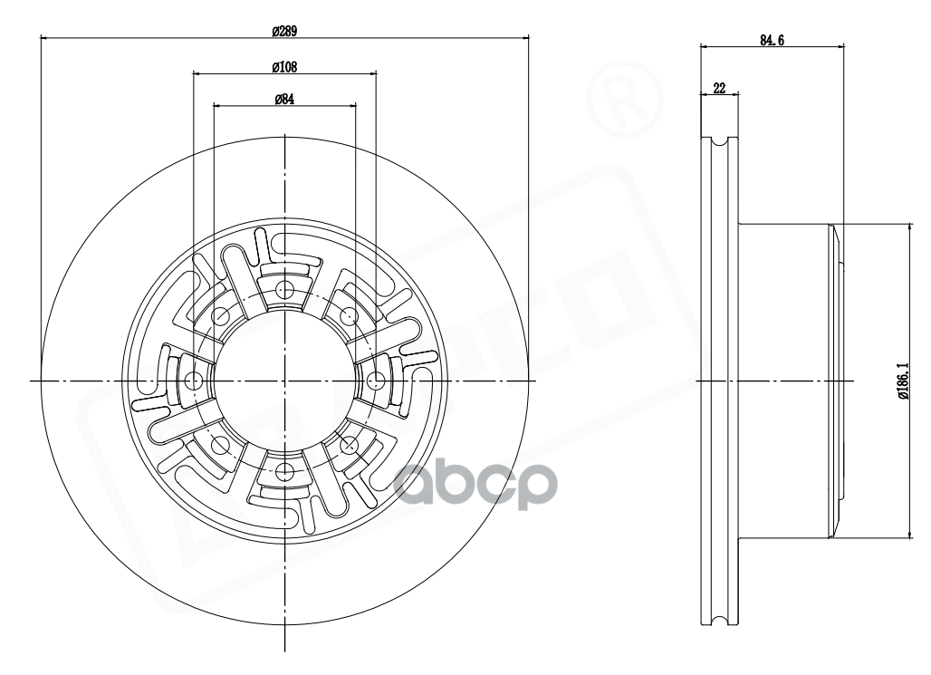 Диск тормозной IVECO DAILY -06 задн.