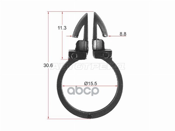Клипса трубки эл. проводки d=16 (Продажа по 10шт) Sat арт. ST-M11442