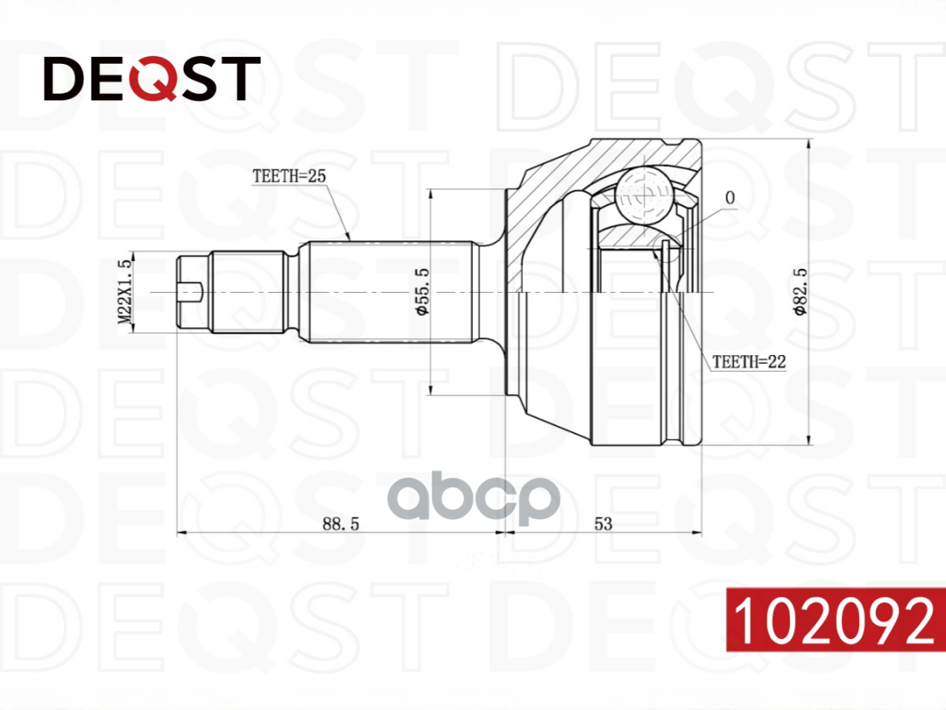 ШРУС FORD ESCORT/FIESTA/ORION 1.4-1.8 90-99 наружний