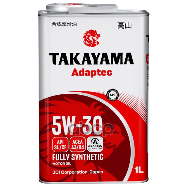 TAKAYAMA Takayama Adaptec 5W30 (1L) (Металл) Масло Моторное! Синт Api Sl/Cf, Acea A3/B4