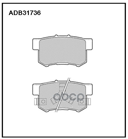 Колодки тормозные HONDA Accord (08-) (2.4),CR-V (05-06) (2.2) задние (4шт.) ALL