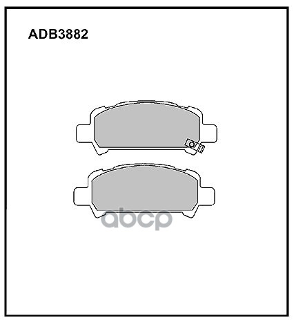 Колодки тормозные дисковые | зад | SUBARU FORESTER (SG_) 2.0 X AWD 06.2005 - 05.2008 <=> SUBARU FORESTER (SG_) 2.0 AWD 06.2002 - 05.2005  ADB3882