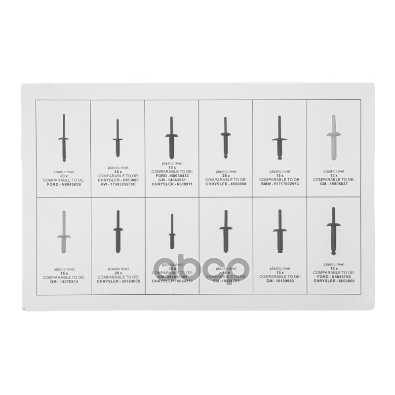 Набор крепежей (клипс) универсальный 235пр ARNEZI