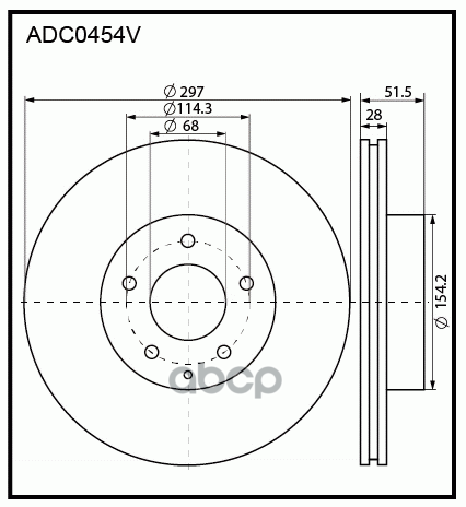 Диск тормозной | перед | MAZDA 6/CX-5 2.0/2.2D 11