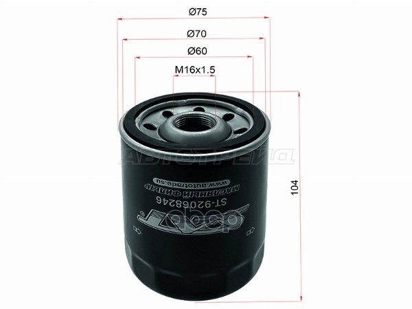 Фильтр масляный Chevrolet Captiva 06-11 / Opel Antara 06-15 Sat арт. ST-92068246