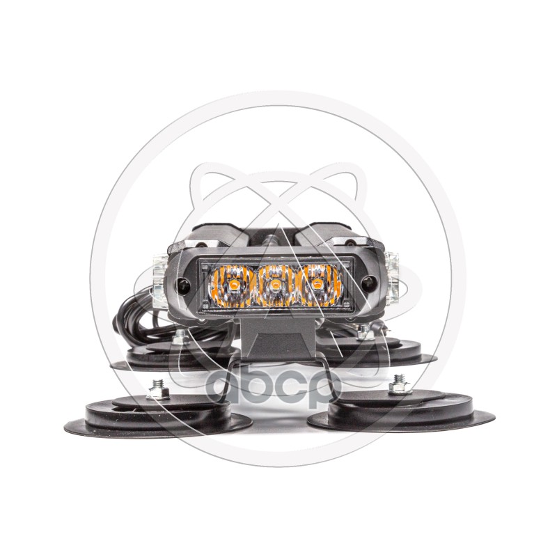 Балка светодиодная 12/24V 30Вт на магните стробоскоп 4 стор.(2+2+2 блока Epista