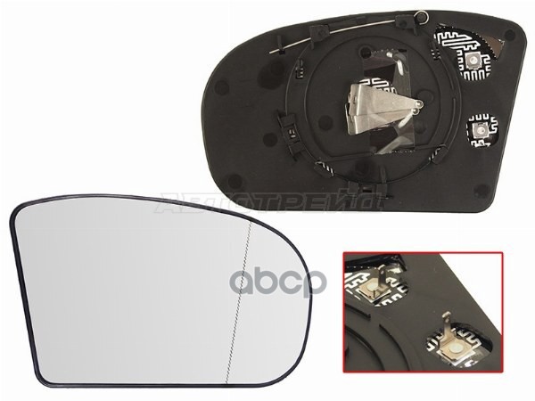 Полотно зеркала Mercedes-Benz C-Class 00-08 / E-Class 02-06 (Справа/ Обогрев/ асферическое) Sat арт. ST-121-0036