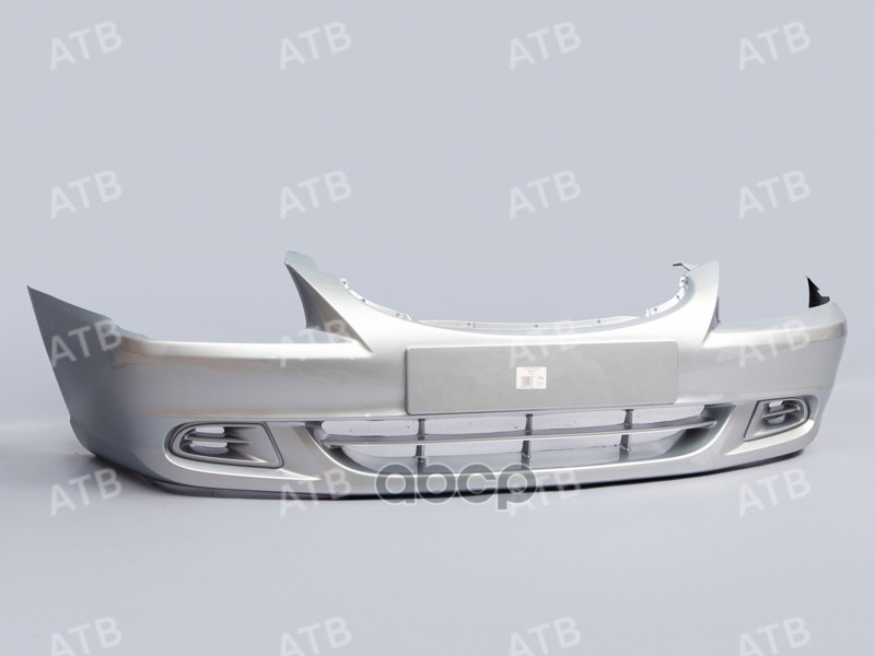 бампер Hyundai Accent 2 1999-2012 передний Серебристый (Ртуть) ATB
