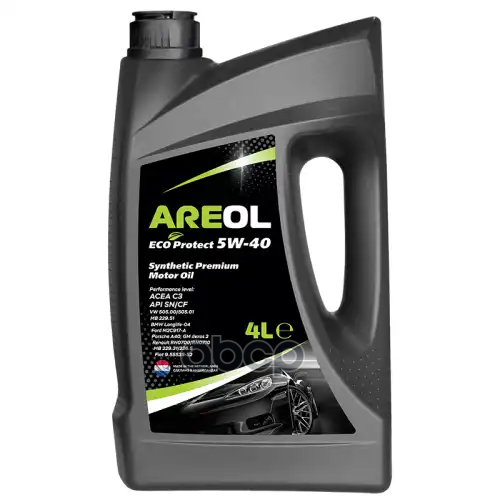 AREOL Areol Eco Protect 5W40 (4L) Масло Моторн.! Синтacea C3,Api Sn/Cf,Vw 505.00/505.01,Mb 229.51/229.31