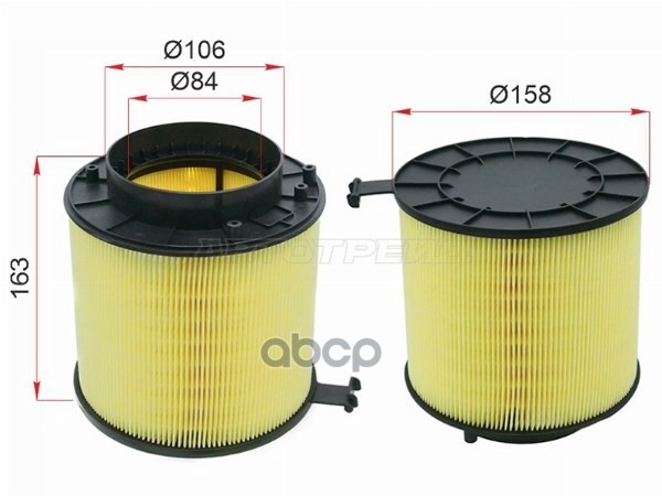 Фильтр воздушный Audi A4 08-15 / A5 07-16 Sat арт. ST-8K0133843D