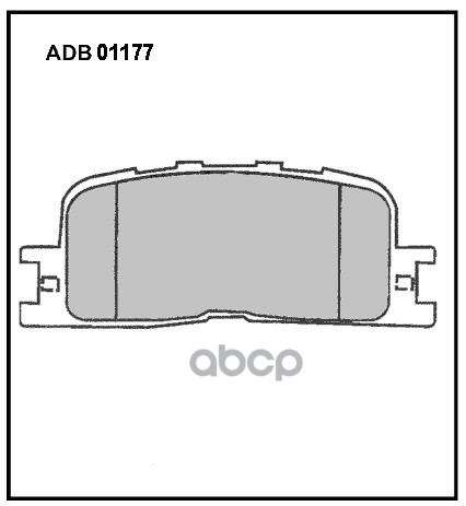 Колодки тормозные дисковые | зад | TOYOTA CAMRY SALOON (_V3_) 2.4 (ACV30_, ACV36) 11.2001 - 11.2006 <=> TOYOTA CAMRY SALOON (_V3_) 3.0 (MCV30_) 08.2001 - 11.2006  ADB01177