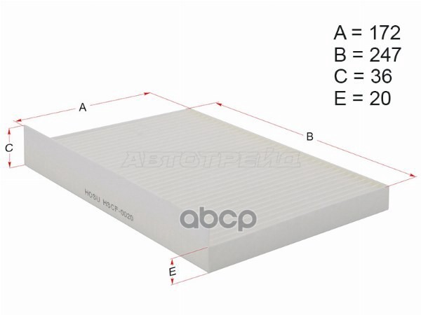 Фильтр салонный Kia Ceed 06-12 / Hyundai i30 07-12 HOSU арт. HSCF0020
