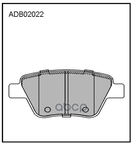 Колодки тормозные дисковые | зад | SKODA OCTAVIA II (1Z3) 1.6 06.2004 - 06.2013 <=> VW JETTA IV (162, 163) 1.6 12.2011 -  ADB02022