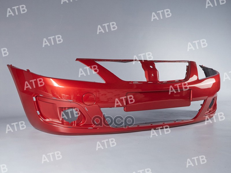 бампер Лада Ларгус передний Огненно Красный 124 ATB