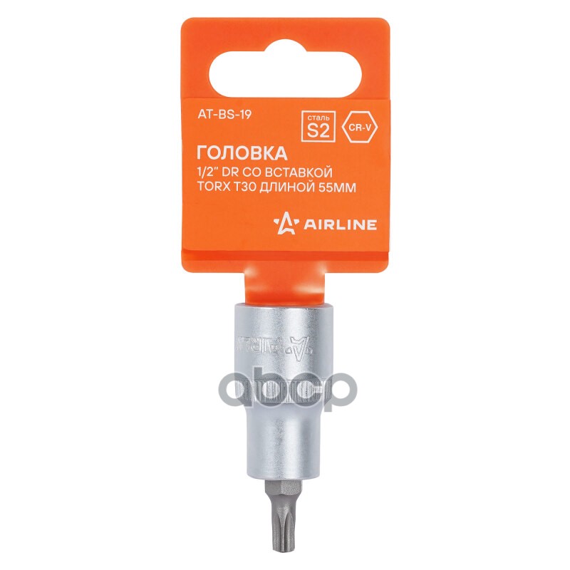 Головка! 1/2' Dr Со Вставкой Torx T30 Длиной 55Мм AIRLINE арт. ATBS19