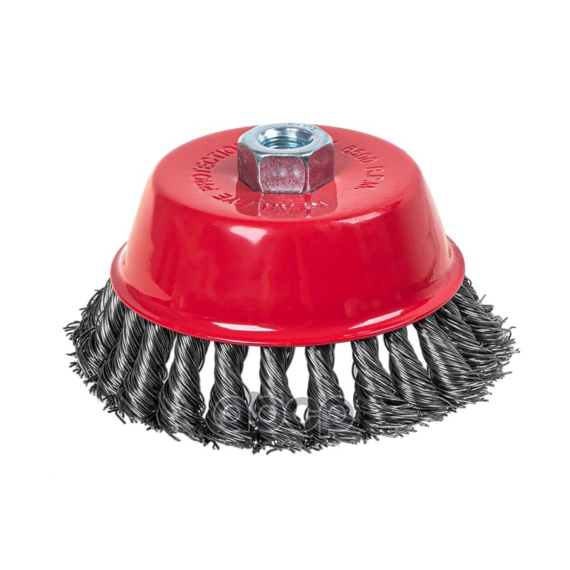 Щетка для УШМ чашка 125 мм, посадка M14, стальная витая проволока d=0.5мм, 6500 об/мин ARNEZI R8047125 Щетка для УШМ чашка 125 мм, посадка M14, стальная витая проволока d=0.5мм, 6500 об/мин ARNEZI R8047125