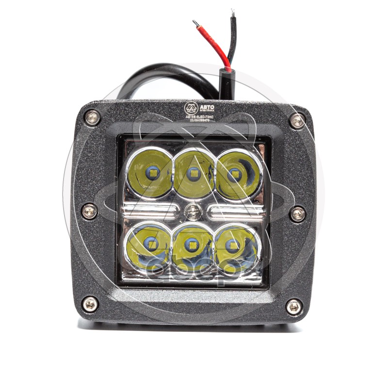 Фара дополнительная светодиодная (LED) AE18S-6LED-73HC, квадратная направленный