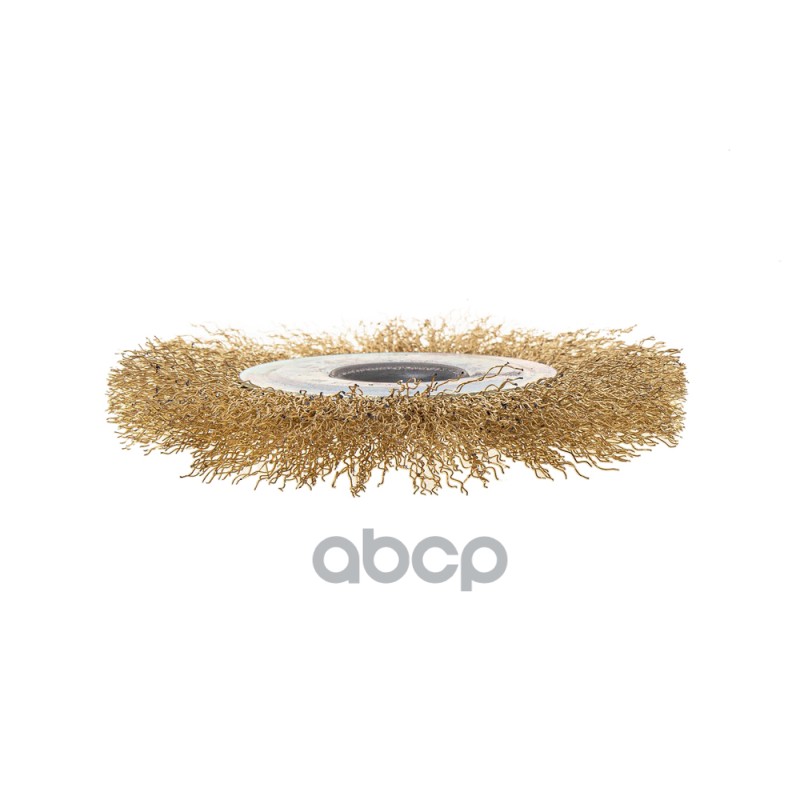 Щетка для УШМ плоская 125 мм, посадка 22.2 мм, латунированная проволока