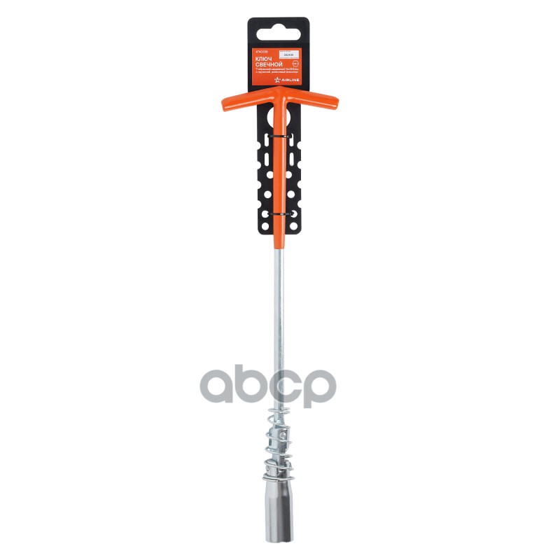 Ключ Свечной Т-Образный С Карданом 16*350Мм С Резиновым Фиксатором И Пружиной AIRLINE арт. ATAC028