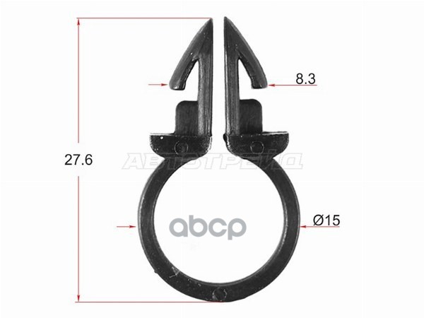 Клипса трубки эл. проводки d=13 (Продажа по 10шт) Sat арт. ST-M11427