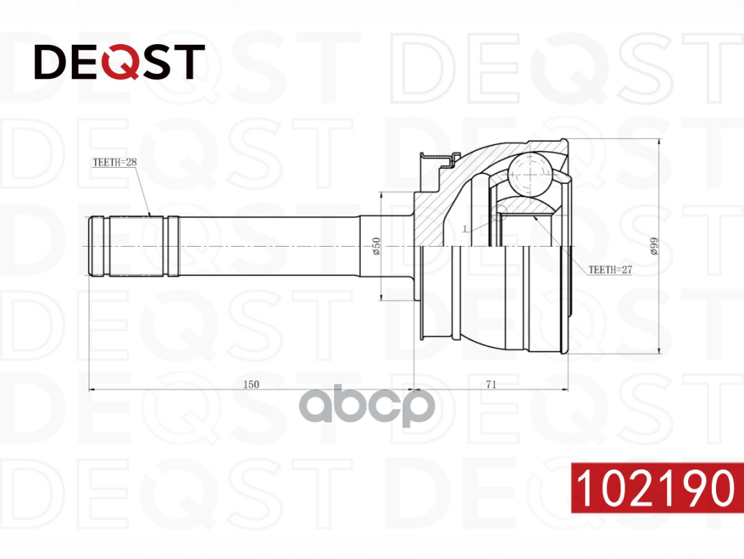 ШРУС NISSAN PATHFINDER/TERRANO 2.4-3.3 98- внутр.