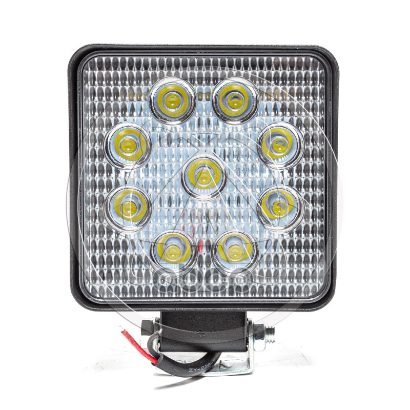 Фара светодиодная Avtoelectrica квадратная 9 LED рассеянный свет, 27W, (110 х 28 х 140) 12/24V AE27S-9LED-28PC 09.1928
