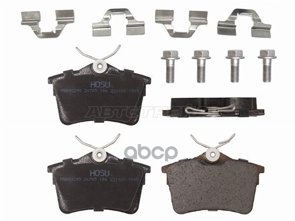 Колодки тормозные (Сзади) Citroen Berlingo 96-22 / Peugeot 308 07-17 HOSU арт. HSBR0290