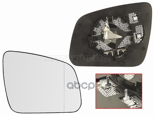 Полотно зеркала Mercedes-Benz C-Class 07-11 (Справа/ Обогрев/ асферическое) Sat арт. ST-121-0038