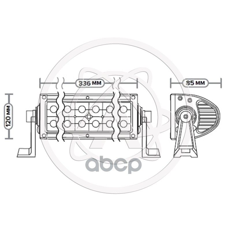 Фара дополнительная светодиодная (LED) (БАЛКА) AE72RT-24LED-LB-HC, направленный