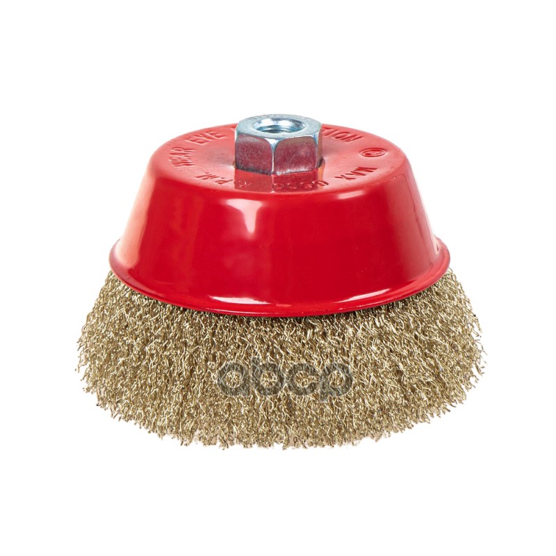 Щетка для УШМ чашка 125 мм, посадка M14, латунированная проволока