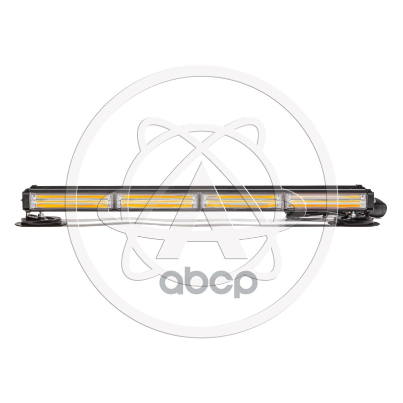 Балка светодиодная 12/24V 48Вт на магните стробоскоп 2 стор.(4+4 блока COB) AVT