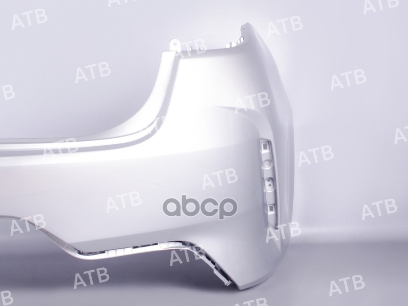 бампер Kia Rio 4 2020-2023 рестайлинг седан задний Серебристый (Sleek Silver)