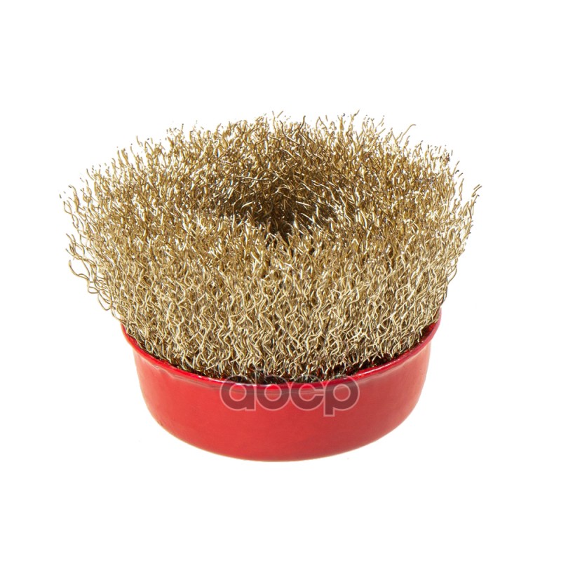 Щетка для УШМ чашка 75 мм, посадка M14, латунированная проволока