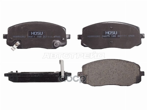 Колодки тормозные (Спереди) Hyundai i10 07-10 / i20 08-19 HOSU арт. HSBR0282