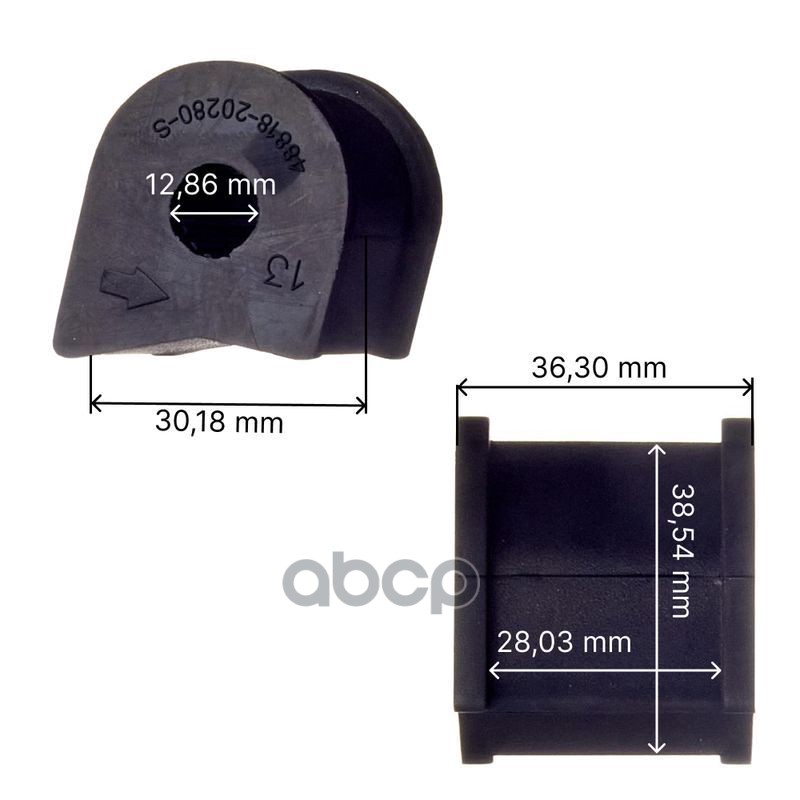 Втулка стабилизатора заднего Avantech 48818-20280