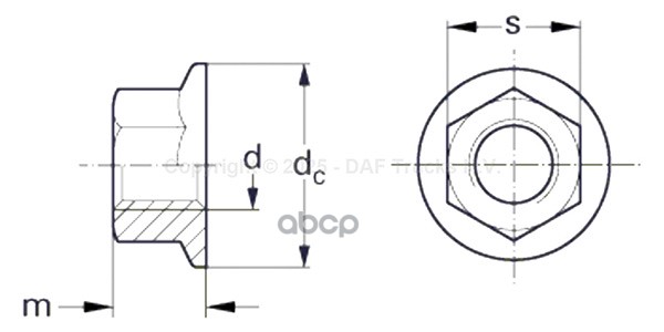 гайка M8 -10.0DAF