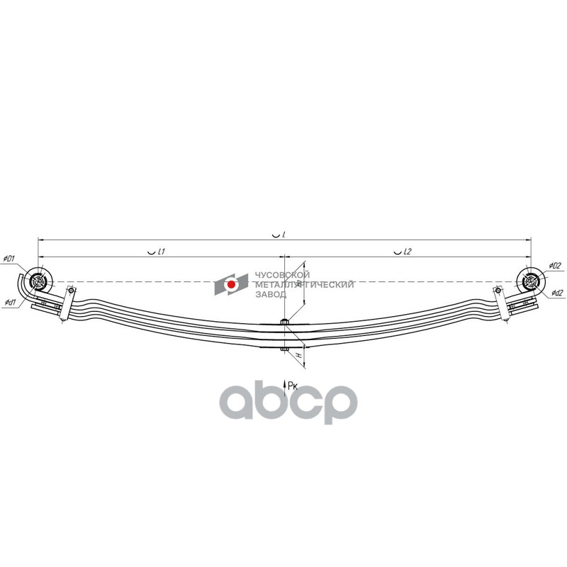 902603MN-2902012-10 Рессора передняя для MAN TGA, TGS, TGX 3 листа