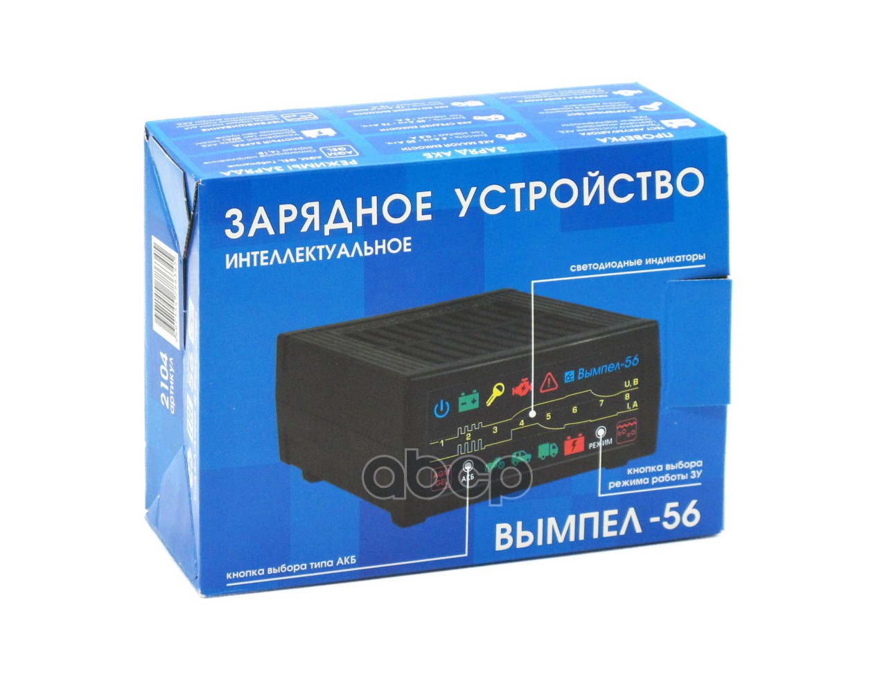 Устроиство зарядное Вымпел 12V 20A Вымпел-56 (интеллектуальное)