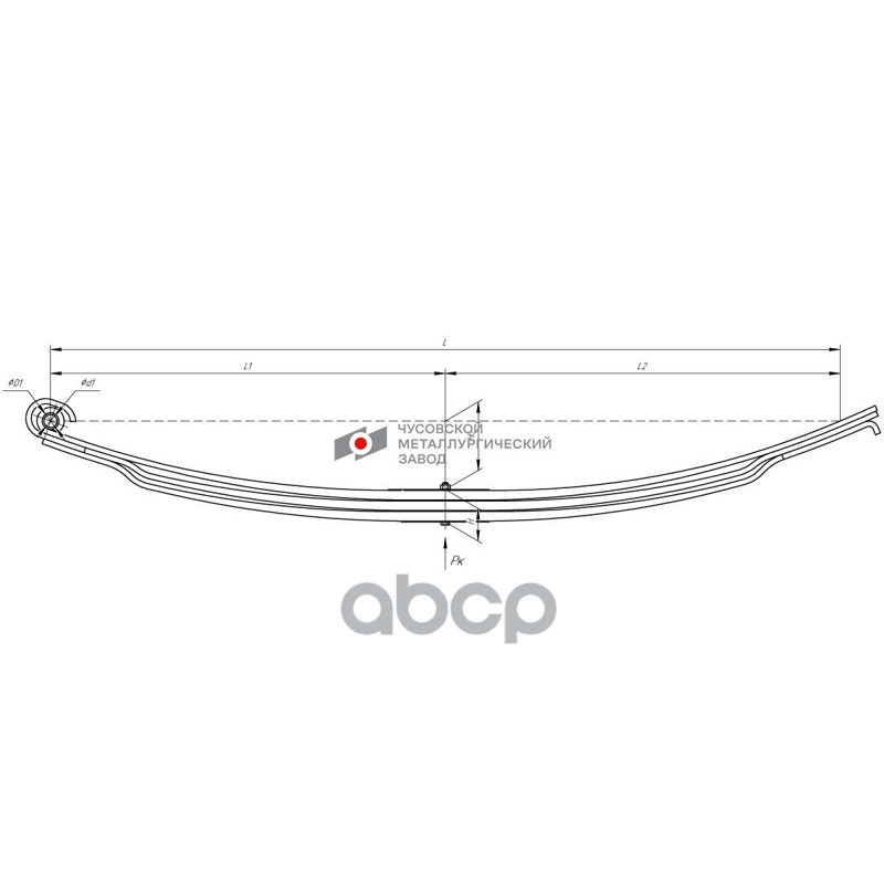 902203KZ-2902012-15 65115-2902012-15 Рессора передняя КамАЗ 65115, 65116, 65117