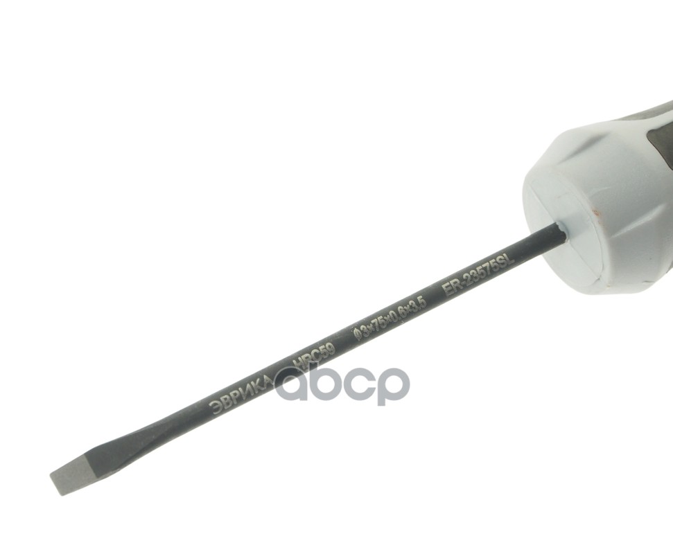 Отвертка шлицевая SL 3.5х75мм магнитная (сталь S2) с держателем ЭВРИКА