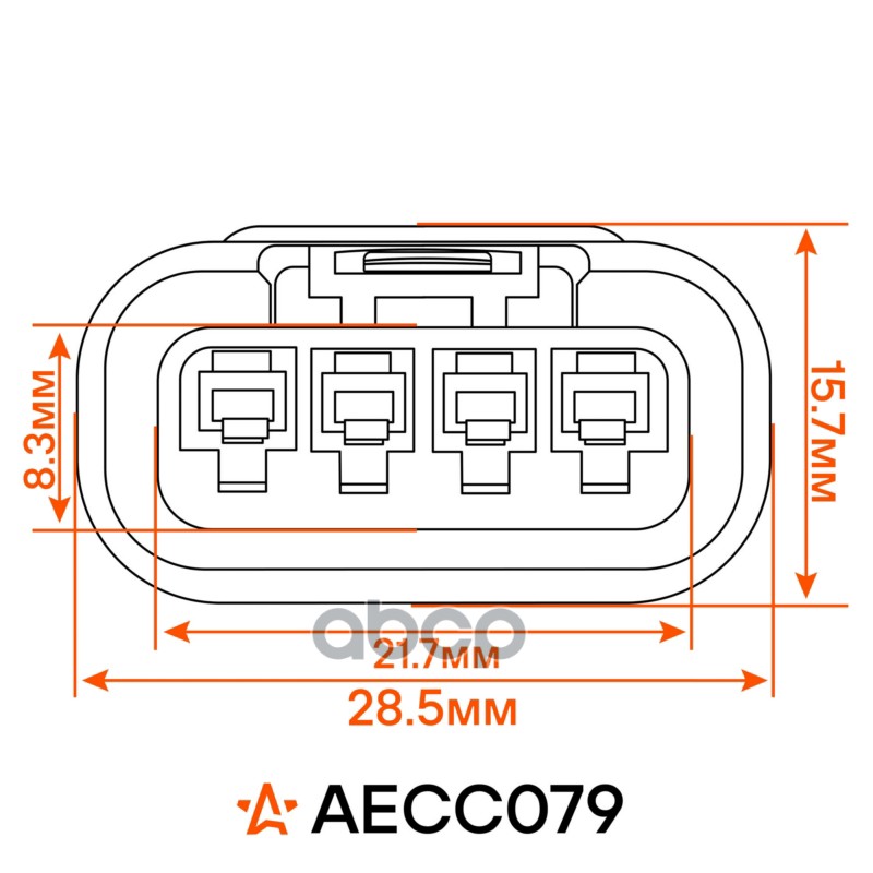 Разъём 4 pin с проводами для катушки зажигания Toyota, Lexus, Peugeot (AECC079)