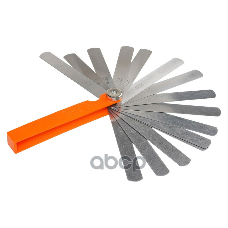 Щуп измерительный набор 17пр. (0,02-0,5мм, L-100мм, пластиковый корпус), блистер (ATBQ303)