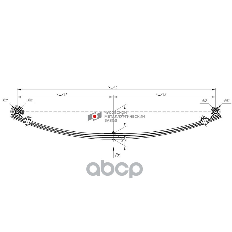 Рессора УАЗ Patriot задняя (3-х листовая) с шарнирами и противоскрипами