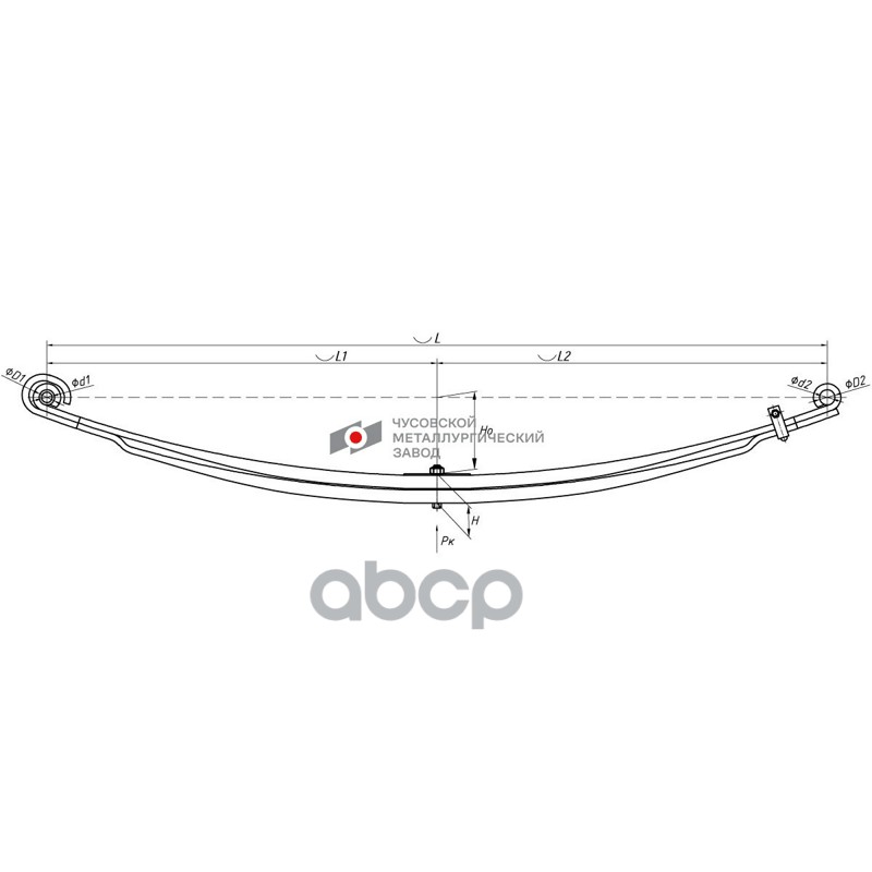 Рессора малолистовая в сборе