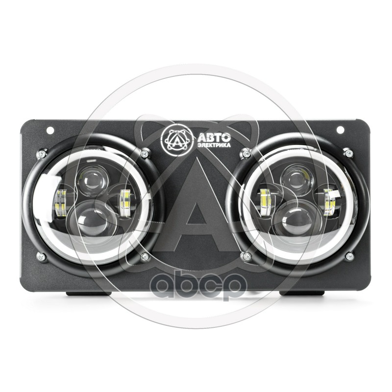 Фара МТЗ передняя круг.светодиодная комплект с ДХО,с поворот,с рамкой крепления