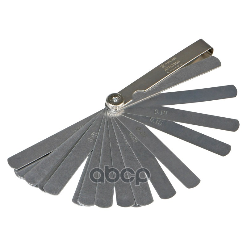 Щуп измерительный набор 20пр. (0,05-1мм, L-100мм, стальной корпус), блистер (ATBQ304)