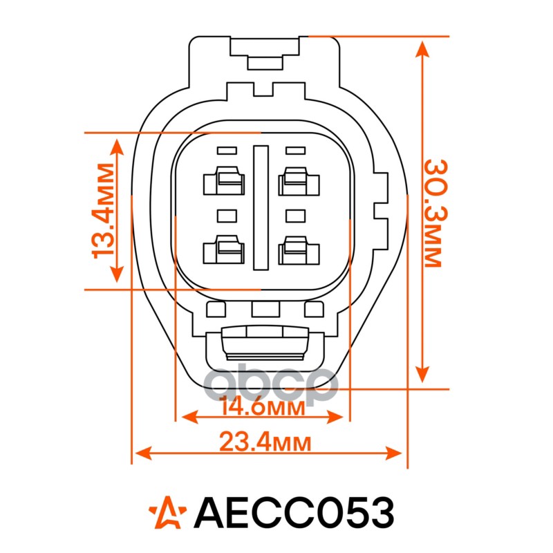 Разъём 4 pin с проводами для датчика кислорода Toyora RAV4, Prado Airline AECC053 0258986618;8946597501000;8946597501;8946587112000;8946587401;89465B1060;8946587112;8946587401000;8946597405000;8946587402;8946587402000;89465B4020;8946506140;894650D040;8946