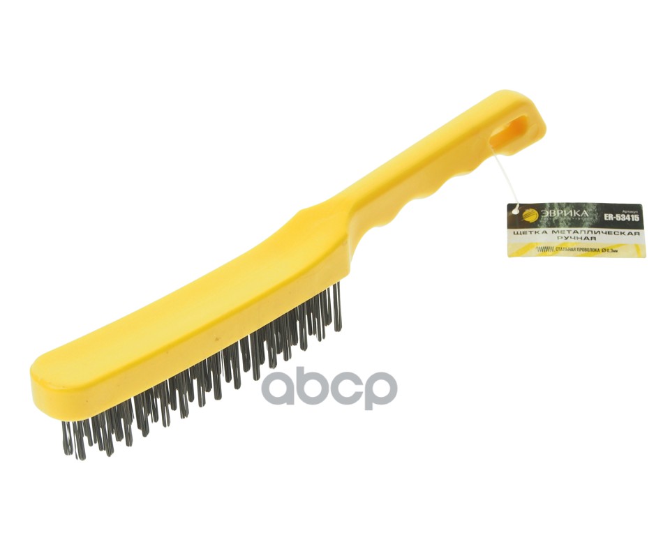 Щетка металлическая ручная пластиковый корпус, сталь 4x15 рядов ЭВРИКА